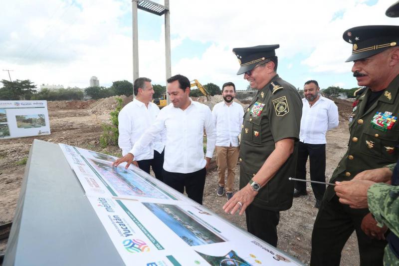 Ponen en marcha el Gobernador Mauricio Vila Dosal y el titular de la Sedena, Luis Cresencio Sandoval González, el proyecto del Gran Parque La Plancha