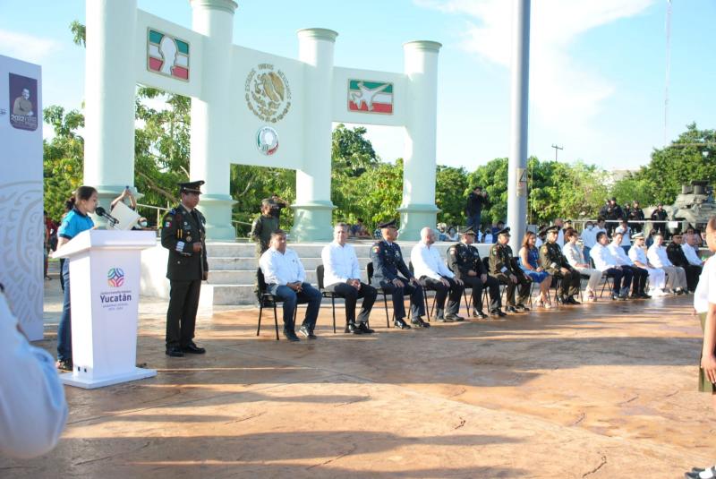 Conmemoran en Yucatán el 201 Aniversario de la Consumación de la Independencia de México.