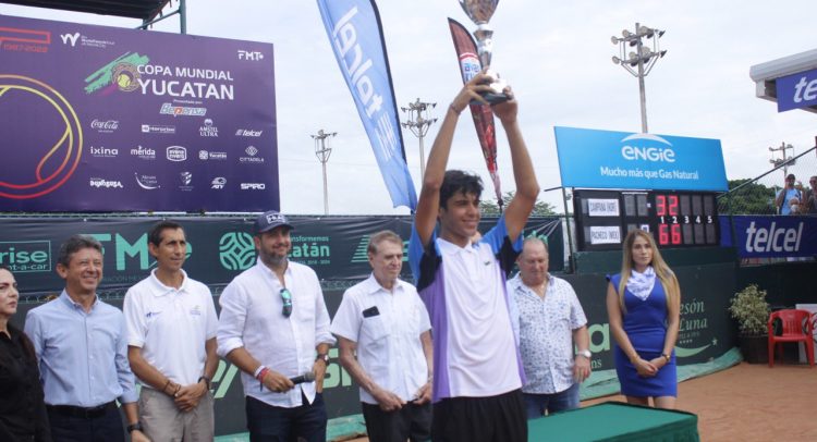 Rodrigo Pacheco hace historia, primer yucateco campeón de la Copa Mundial Yucatán de tenis