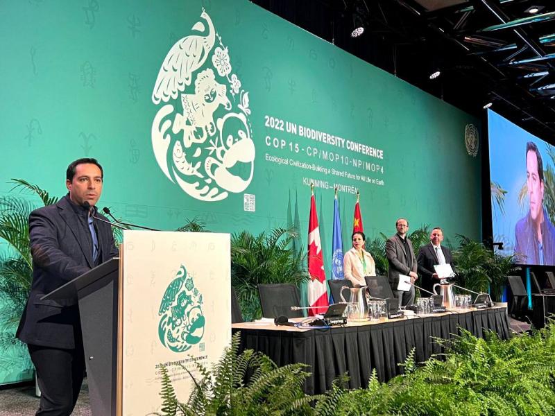 Expone el Gobernador Mauricio Vila Dosal acciones en Yucatán para proteger al medio ambiente como parte de su participación en la COP15 del Convenio de las Naciones Unidas sobre la Diversidad Biológica