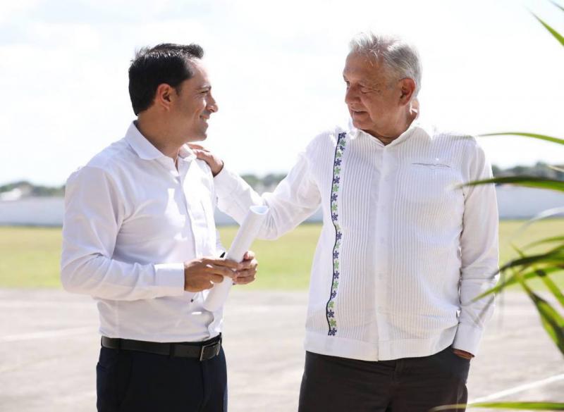 Mantienen trabajo coordinado AMLO Y Vila, por el bienestar de Yucatan.