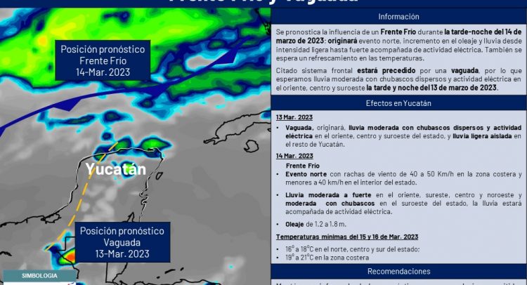 Se acerca el frente frio numero 39, con lluvias de intensas.