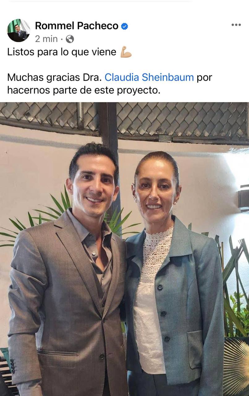 A Rommel Pacheco le gana la ambición, anuncia que se va a Morena.