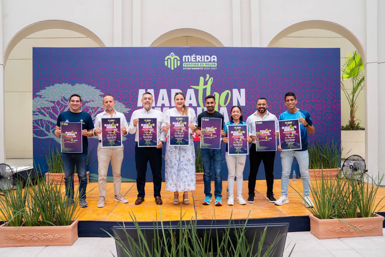 Ayuntamiento presenta la convocatoria del     Marat´hon Mérida Banorte 2026.