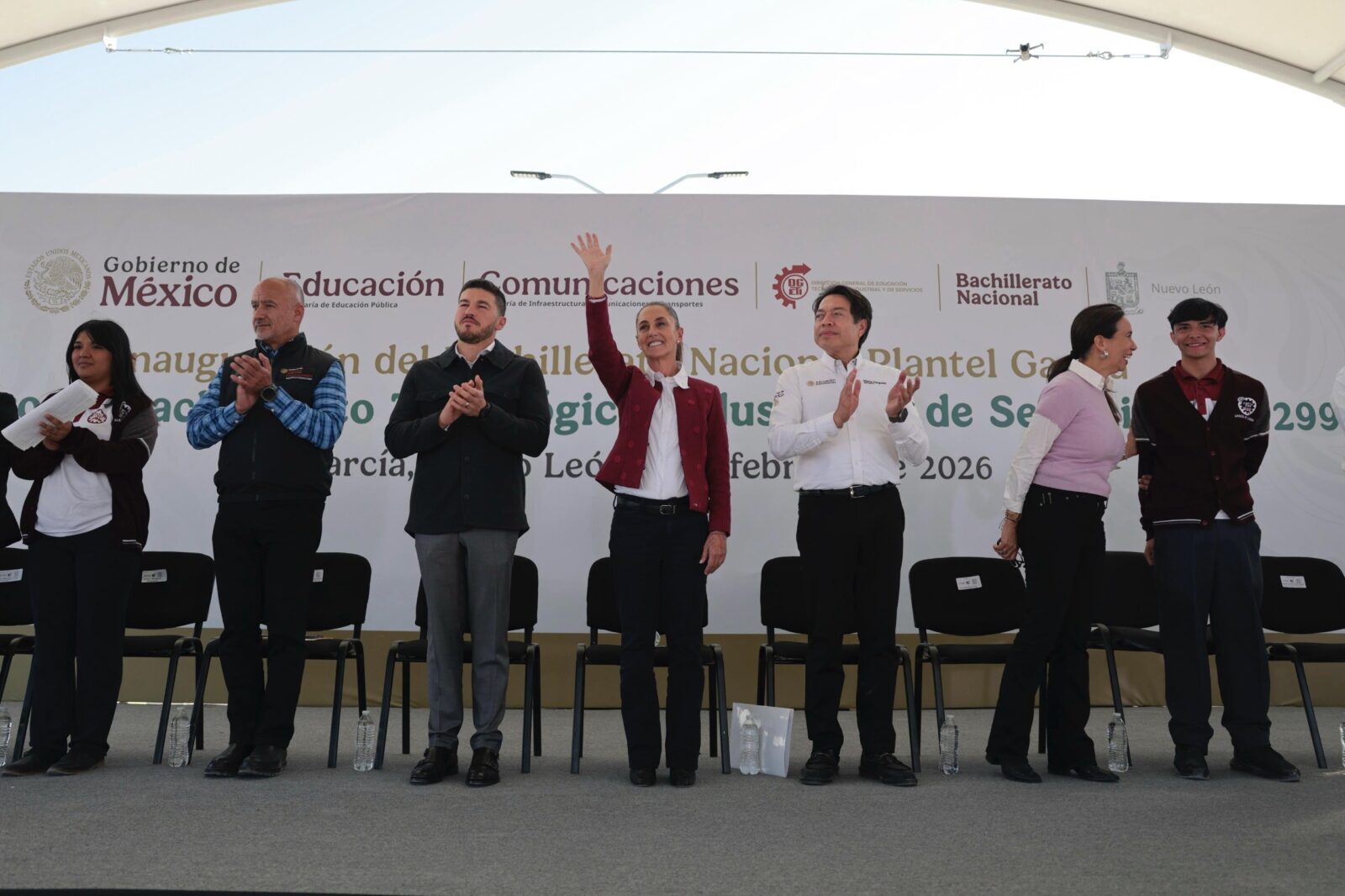 Presidenta Claudia Sheinbaum inaugura Bachillerato Tecnológico Plantel García y anuncia dos más para Nuevo León este 2026.