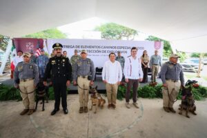 Yucatán integra nuevos binomios caninos para detección de explosivos