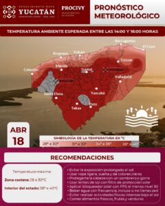 Yucatán enfrentará sábado con calor de hasta 40 grados