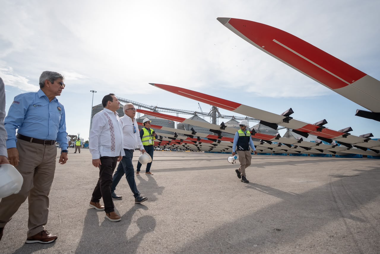 Arriban a Progreso componentes para el Parque Eólico Tizimín II, con inversión de 2,600 millones de pesos y mil empleos
