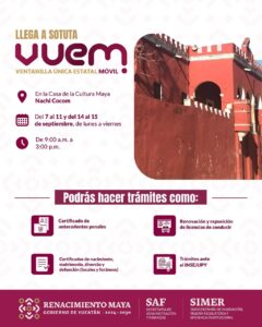 La Ventanilla Única Estatal Móvil llega a Sotuta